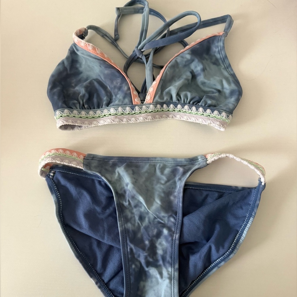 Xhilaration Bikini Set Tie Dye Knit